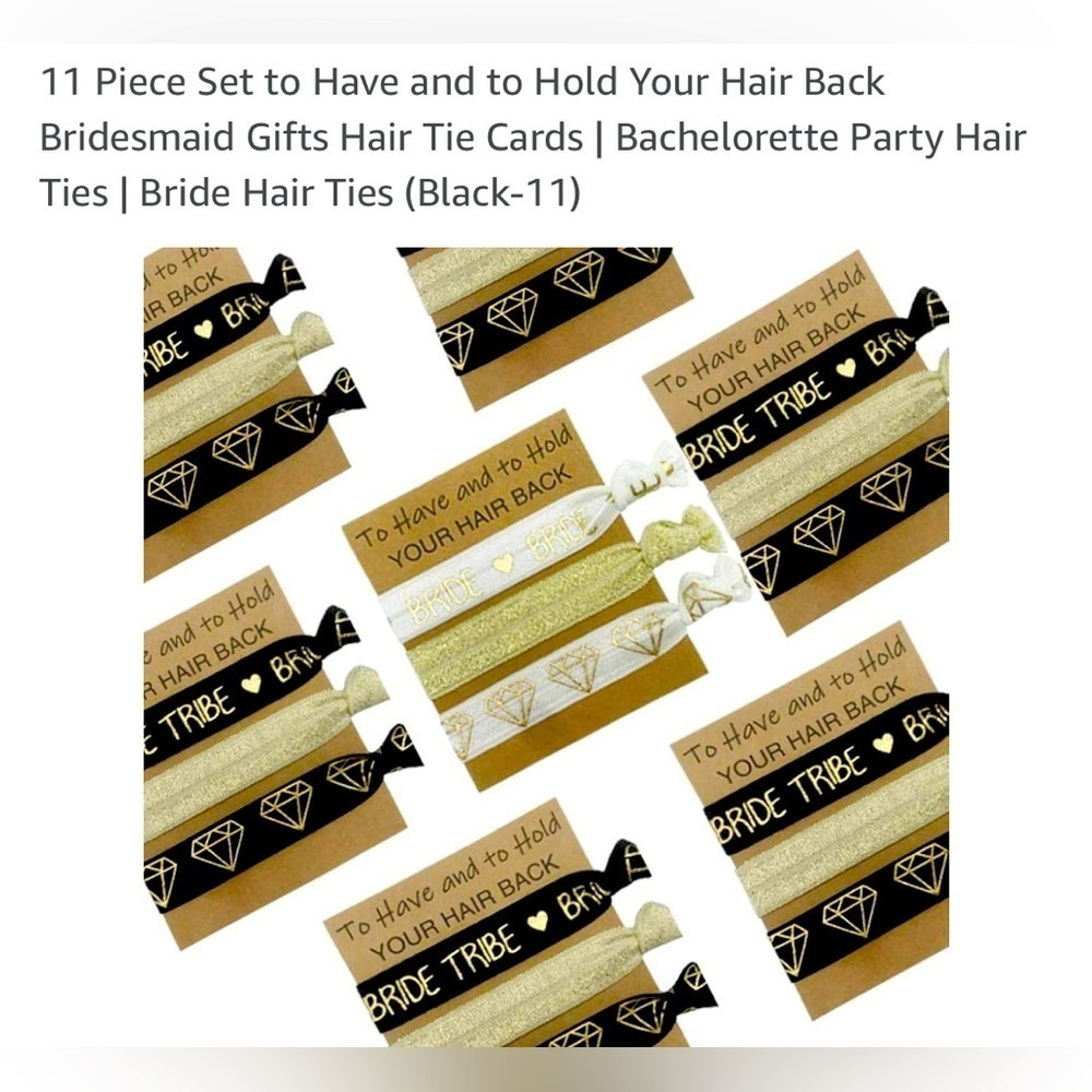 NEW Snogisa Hair Tie Set ‘To Have and to Hold Your Hair Back’ Bridesmaid